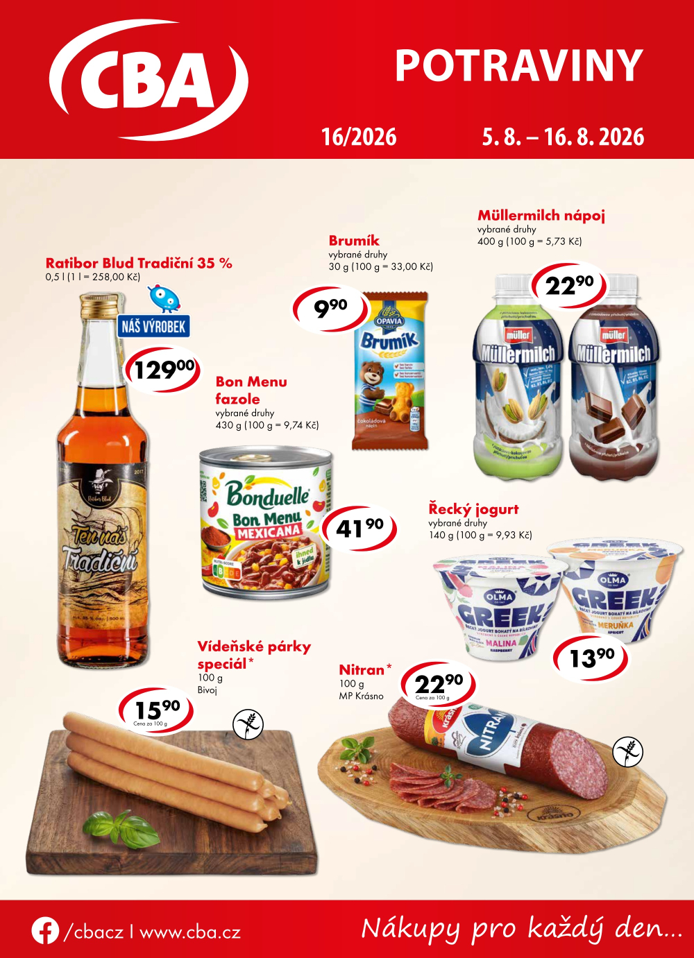 Leták CBA Potraviny leták - strana 1