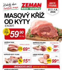 Akční leták ZEMAN maso - uzeniny 