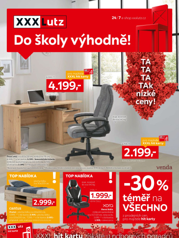 XXXLutz leták - Do školy výhodně!