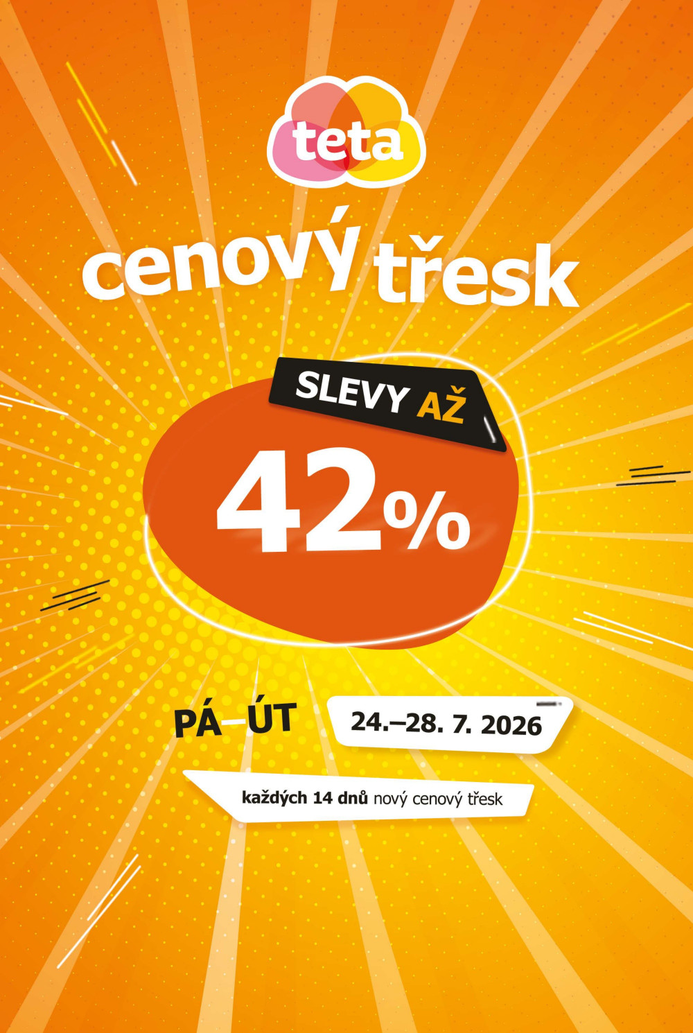 Leták Teta drogerie leták - Cenový třesk - strana 1