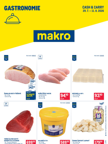 Makro leták - Gastronomie