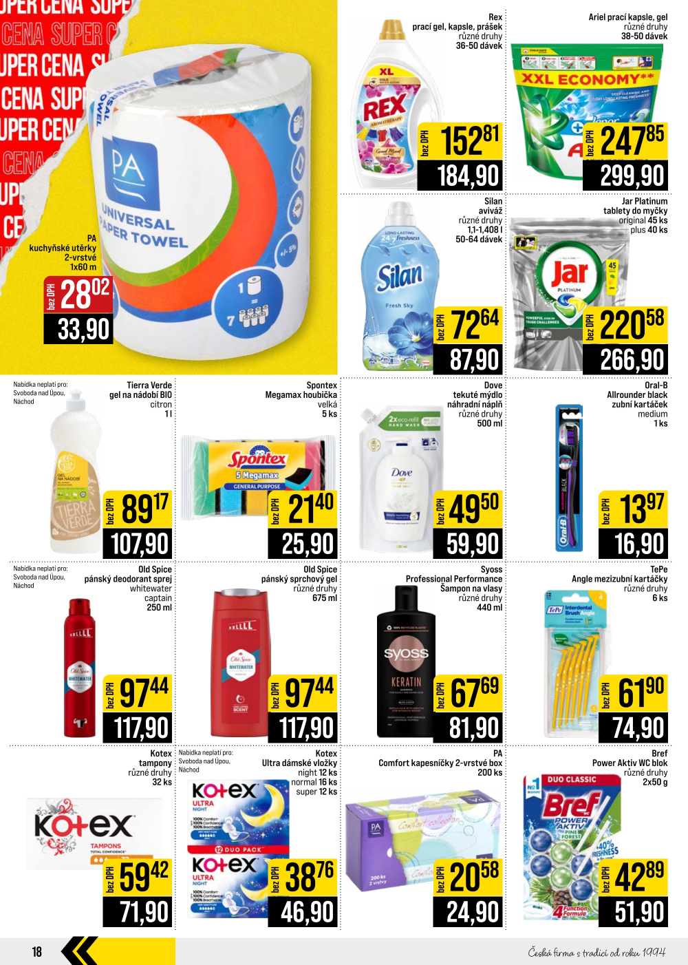 Leták JIP leták CC Cash & Carry - České Budějovice, Most, Náchod, Svoboda nad Úpou, Sušice - strana 18