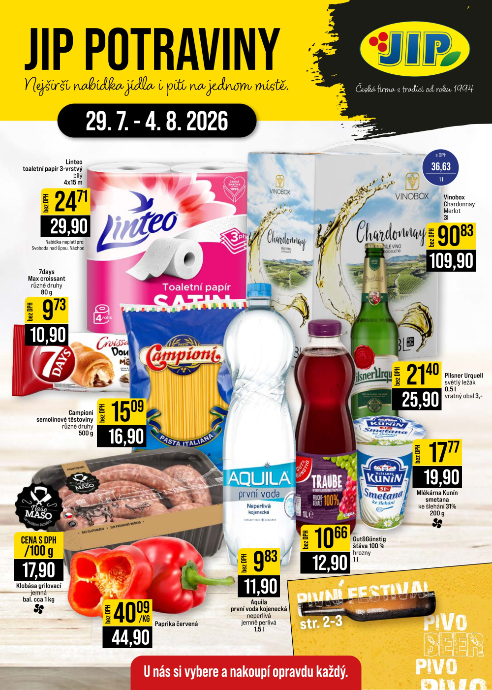 Leták JIP leták CC Cash & Carry - České Budějovice, Most, Náchod, Svoboda nad Úpou, Sušice - strana 1