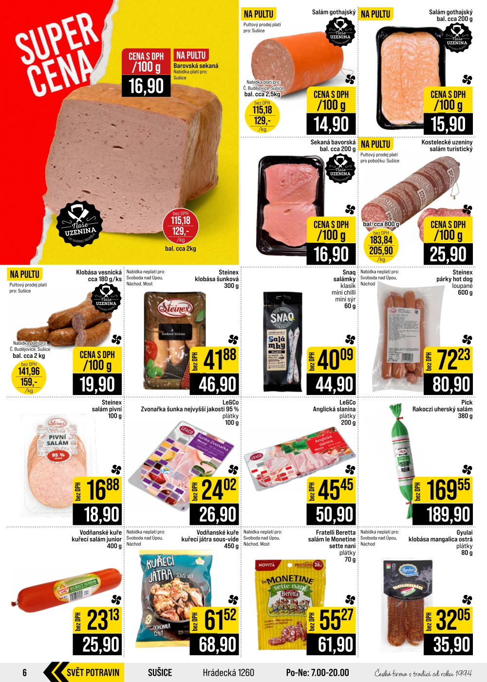 Leták JIP leták CC Cash & Carry - České Budějovice, Most, Náchod, Svoboda nad Úpou, Sušice - strana 6