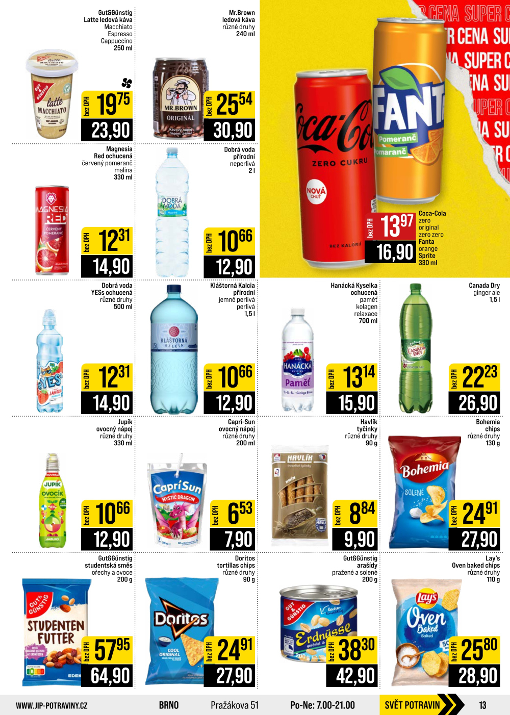 Leták JIP leták CC Cash & Carry - Brno, Ostrava, Praha, Polička, Olomouc, Karlovy Vary, Zlín, Jilemnice, Pardubice - strana 13