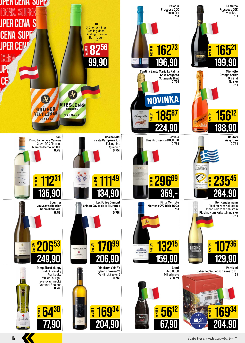 Leták JIP leták CC Cash & Carry - Brno, Ostrava, Praha, Polička, Olomouc, Karlovy Vary, Zlín, Jilemnice, Pardubice - strana 16