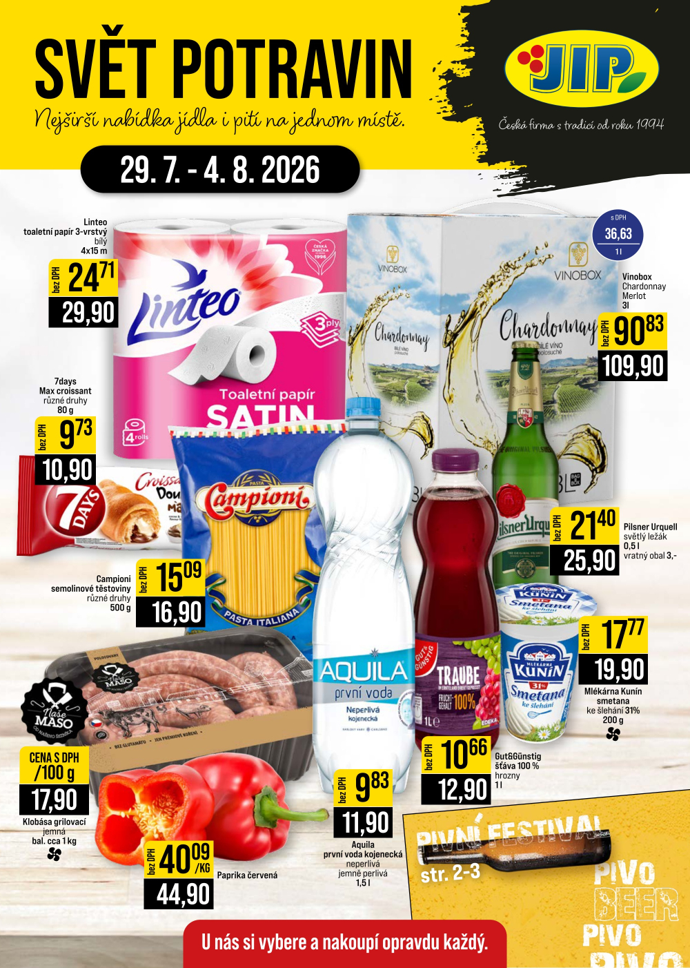 Leták JIP leták CC Cash & Carry - Brno, Ostrava, Praha, Polička, Olomouc, Karlovy Vary, Zlín, Jilemnice, Pardubice - strana 1
