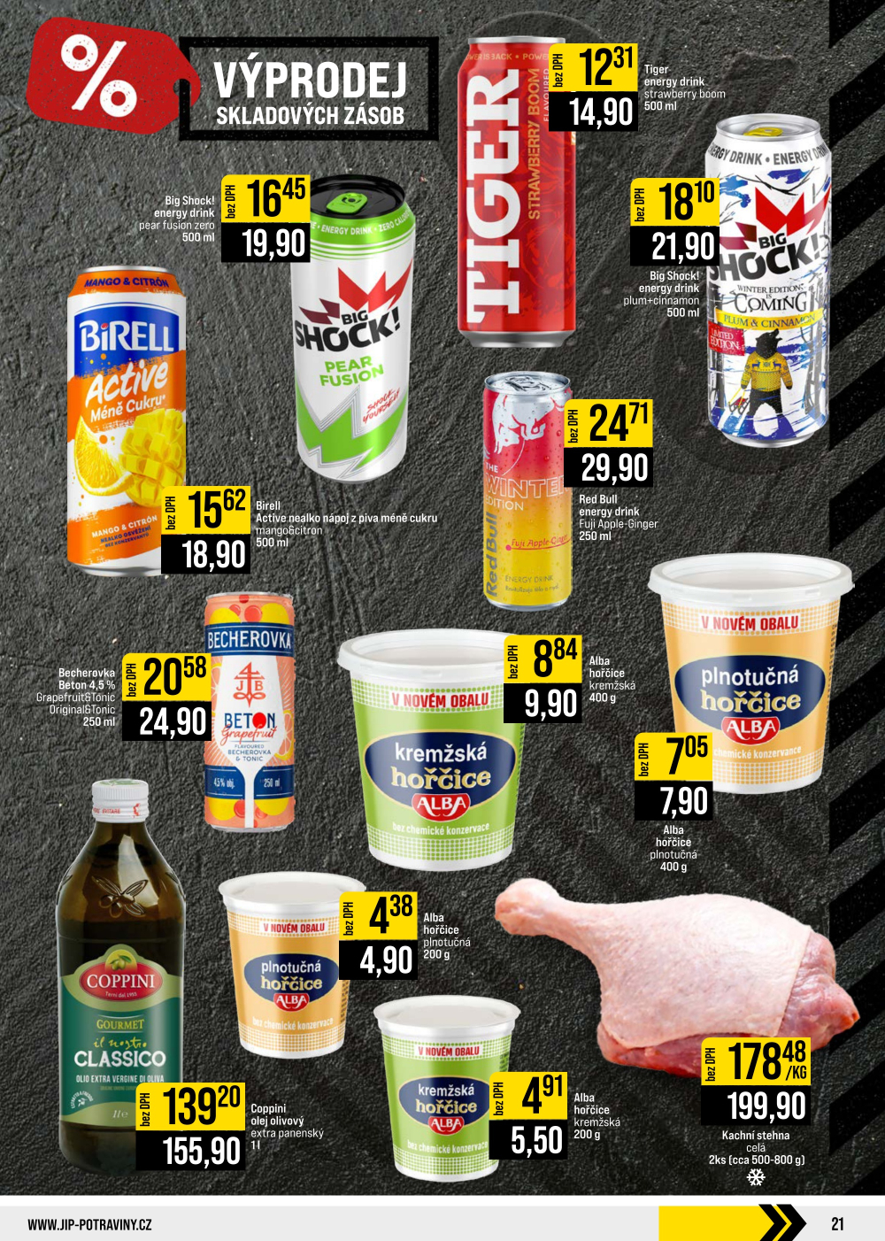 Leták JIP leták CC Cash & Carry - Brno, Ostrava, Praha, Polička, Olomouc, Karlovy Vary, Zlín, Jilemnice, Pardubice - strana 21