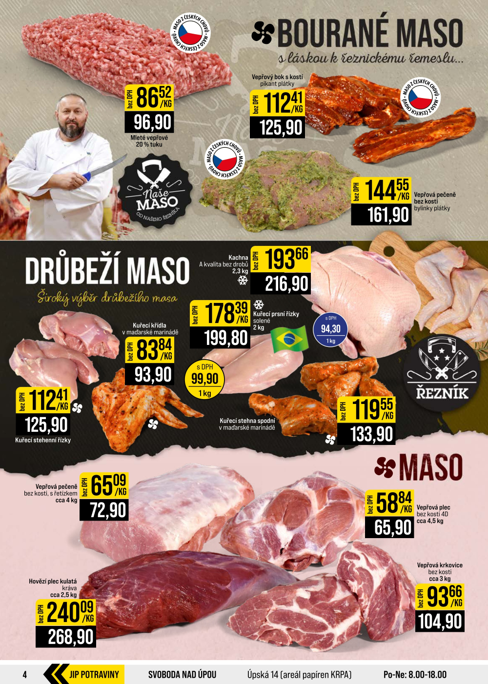 Leták JIP leták CC Cash & Carry - Brno, Ostrava, Praha, Polička, Olomouc, Karlovy Vary, Zlín, Jilemnice, Pardubice - strana 4