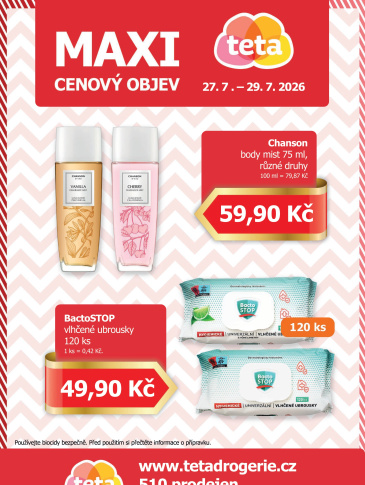 Teta drogerie - Maxi cenový objev