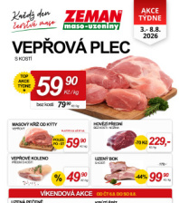 Akční leták ZEMAN maso - uzeniny 