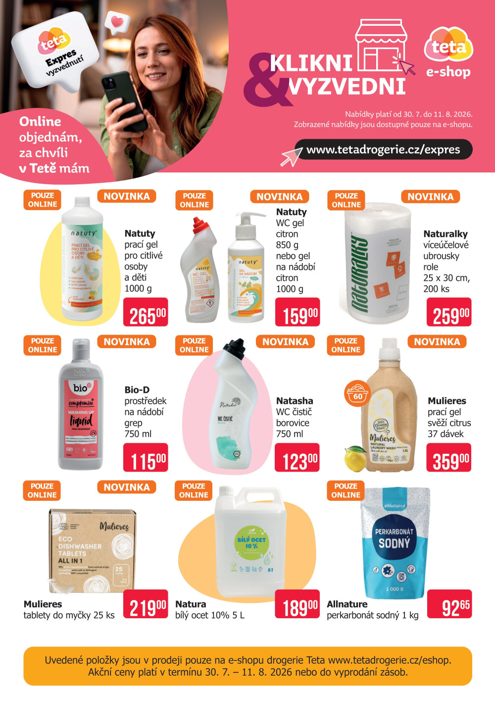 Leták Teta drogerie - Speciální nabídka e-shop - strana 1