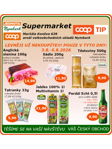 COOP Jednota Nymburk Supermarket leták