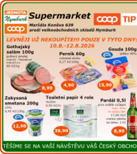 Akční leták COOP Jednota Nymburk Supermarket 