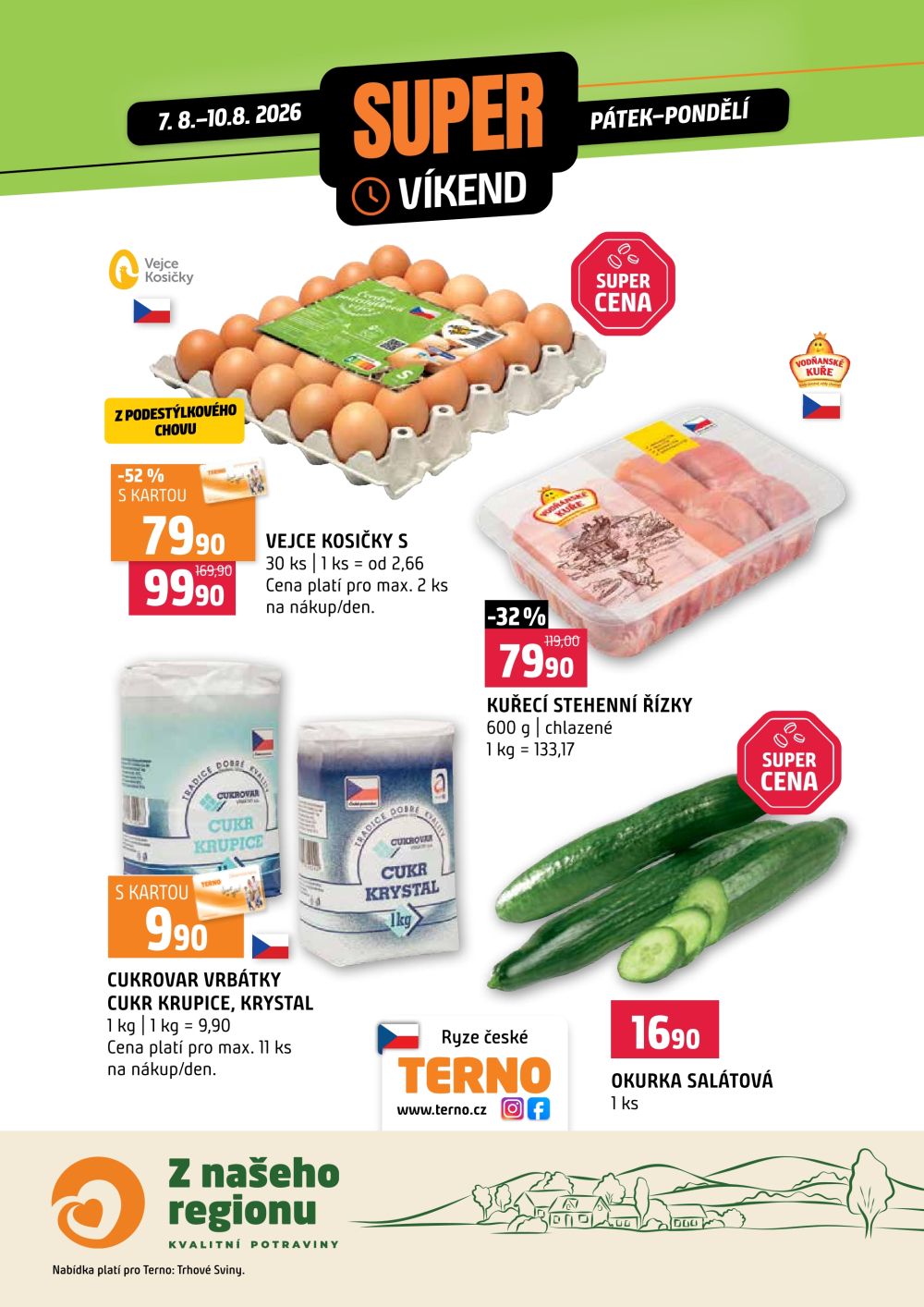 Leták Terno leták - Víkendovka Trhové Sviny - strana 1