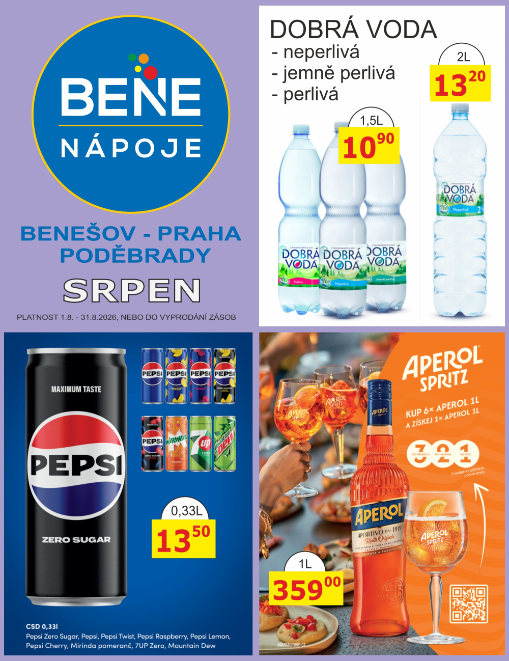 Leták BENE NÁPOJE leták - strana 1