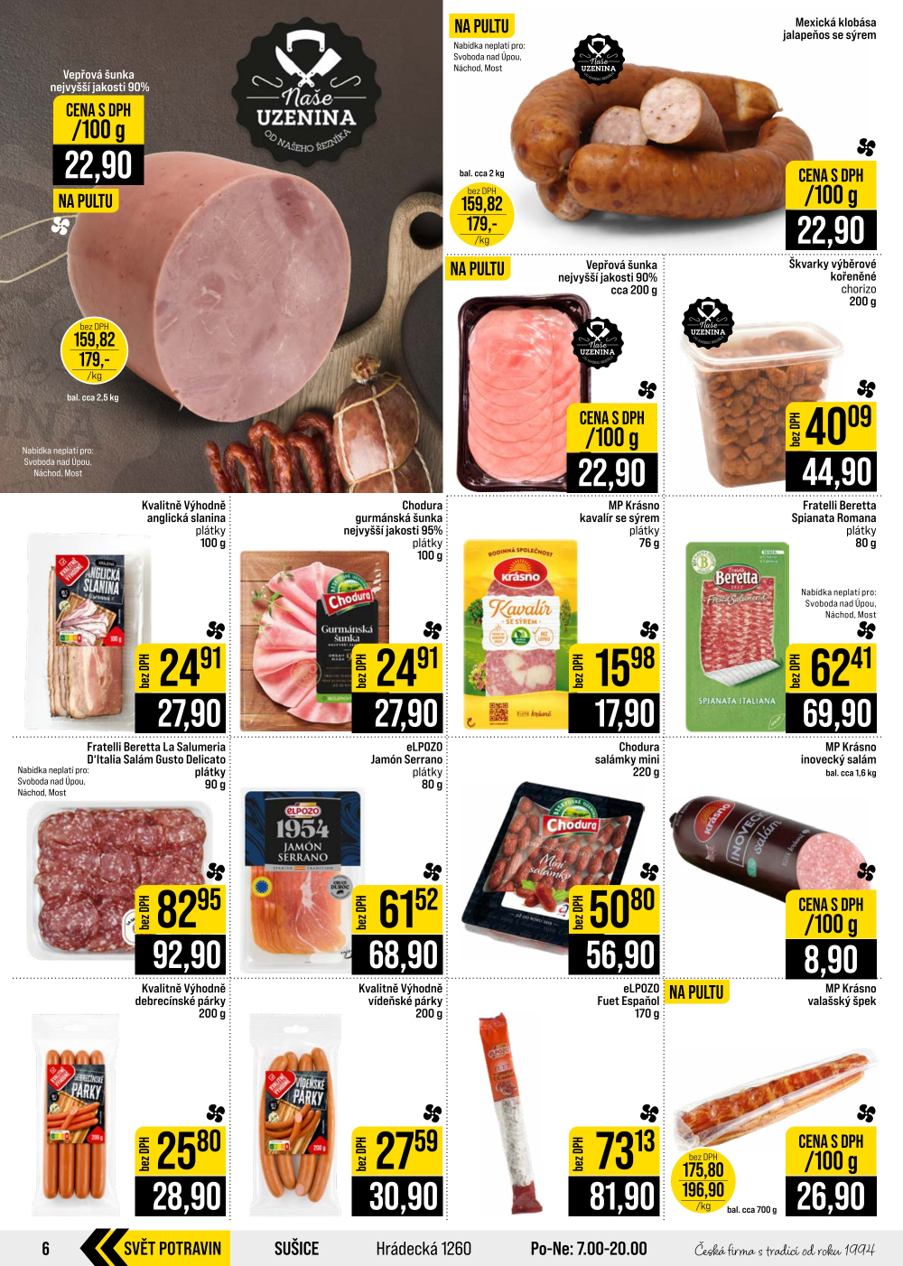 Leták JIP leták CC Cash & Carry - České Budějovice, Most, Náchod, Svoboda nad Úpou, Sušice - strana 6