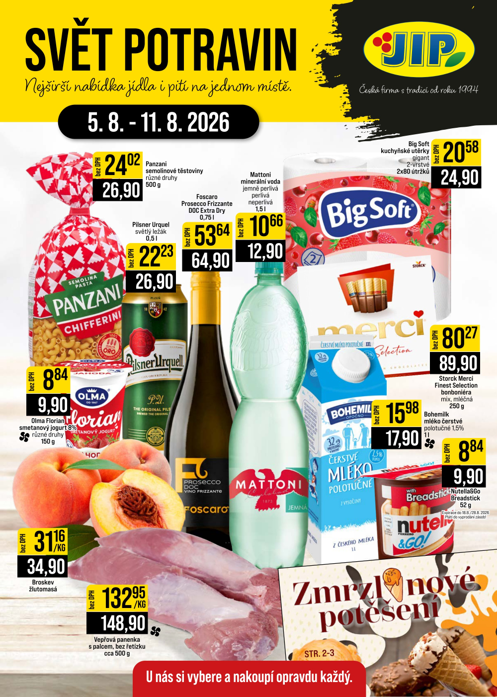 Leták JIP leták CC Cash & Carry - Brno, Ostrava, Praha, Polička, Olomouc, Karlovy Vary, Zlín, Jilemnice, Pardubice - strana 1