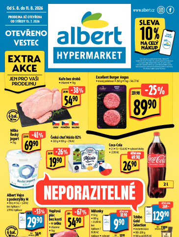 Albert Hypermarket leták - Vestec