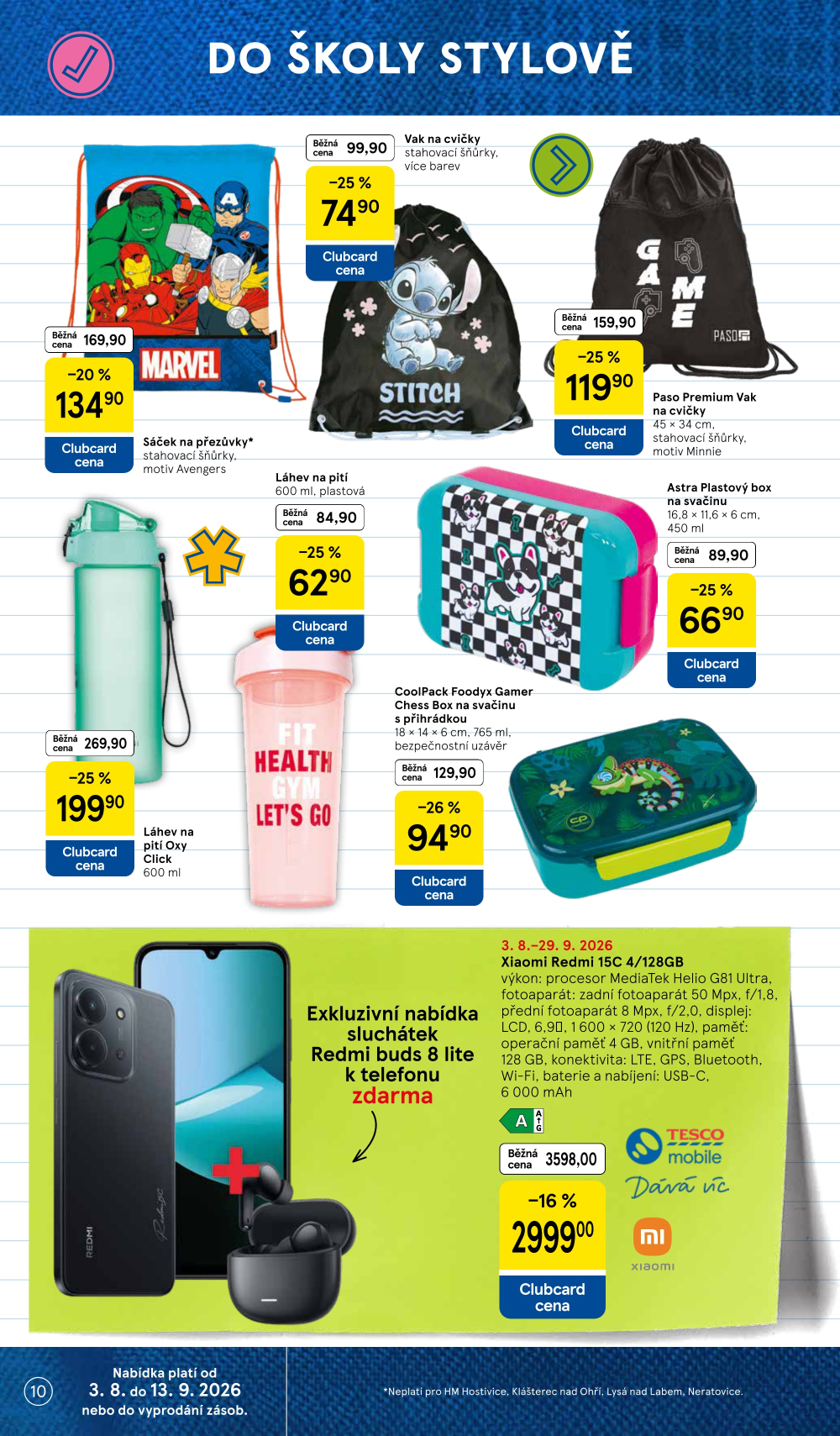 Leták Tesco leták - Vše do školy - strana 10
