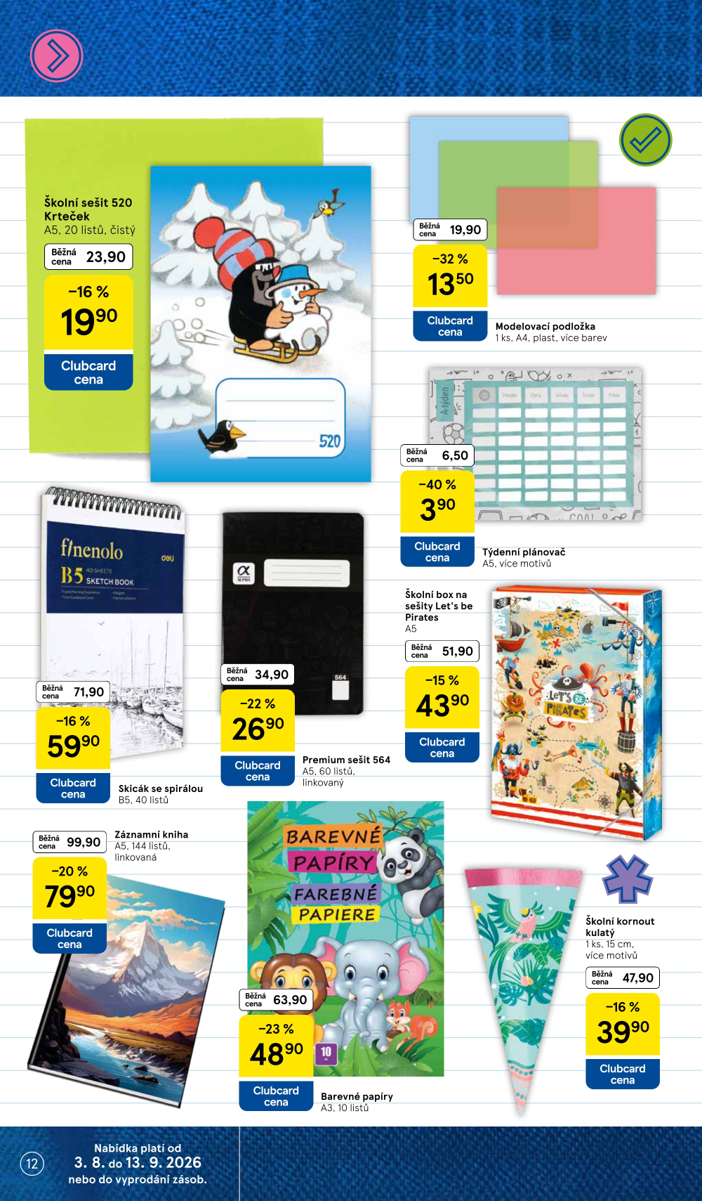 Leták Tesco leták - Vše do školy - strana 12
