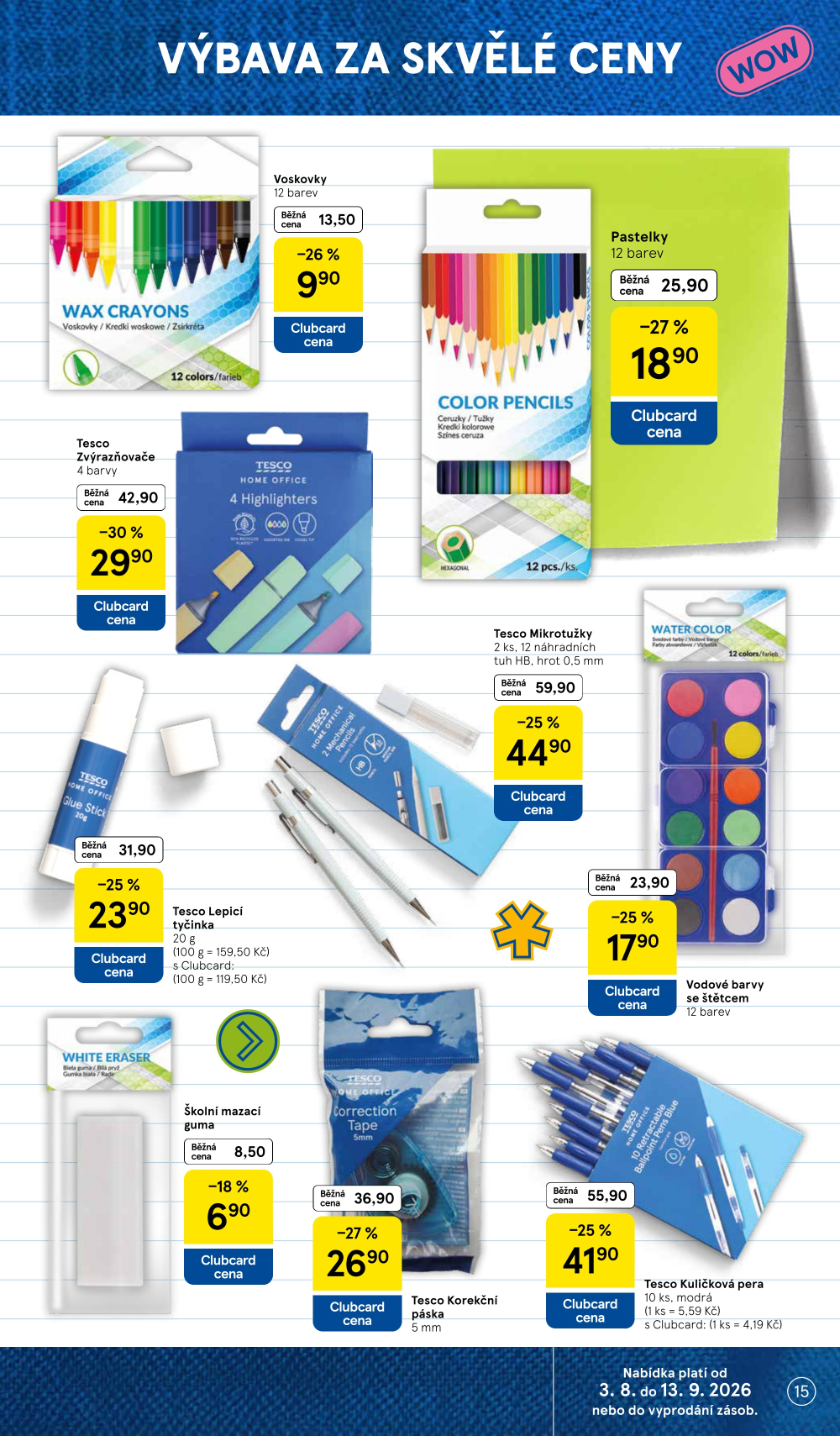 Leták Tesco leták - Vše do školy - strana 15