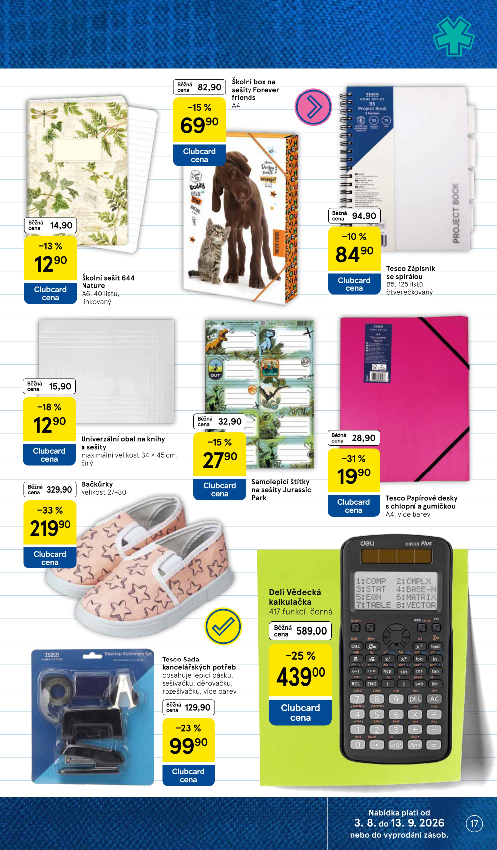 Leták Tesco leták - Vše do školy - strana 17