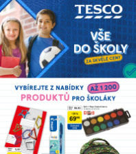 Akční leták Tesco  - Vše do školy