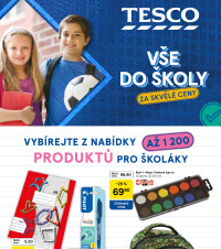 Akční leták Tesco  - Vše do školy