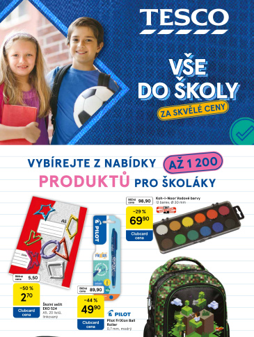 Tesco leták - Vše do školy
