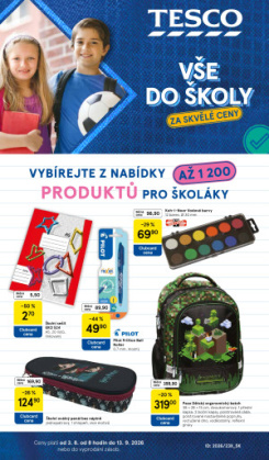 Tesco leták - Vše do školy