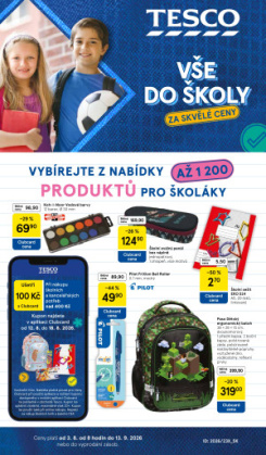 Tesco leták - Vše do školy