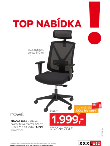 XXXLutz leták - TOP nabídka Otočná židle