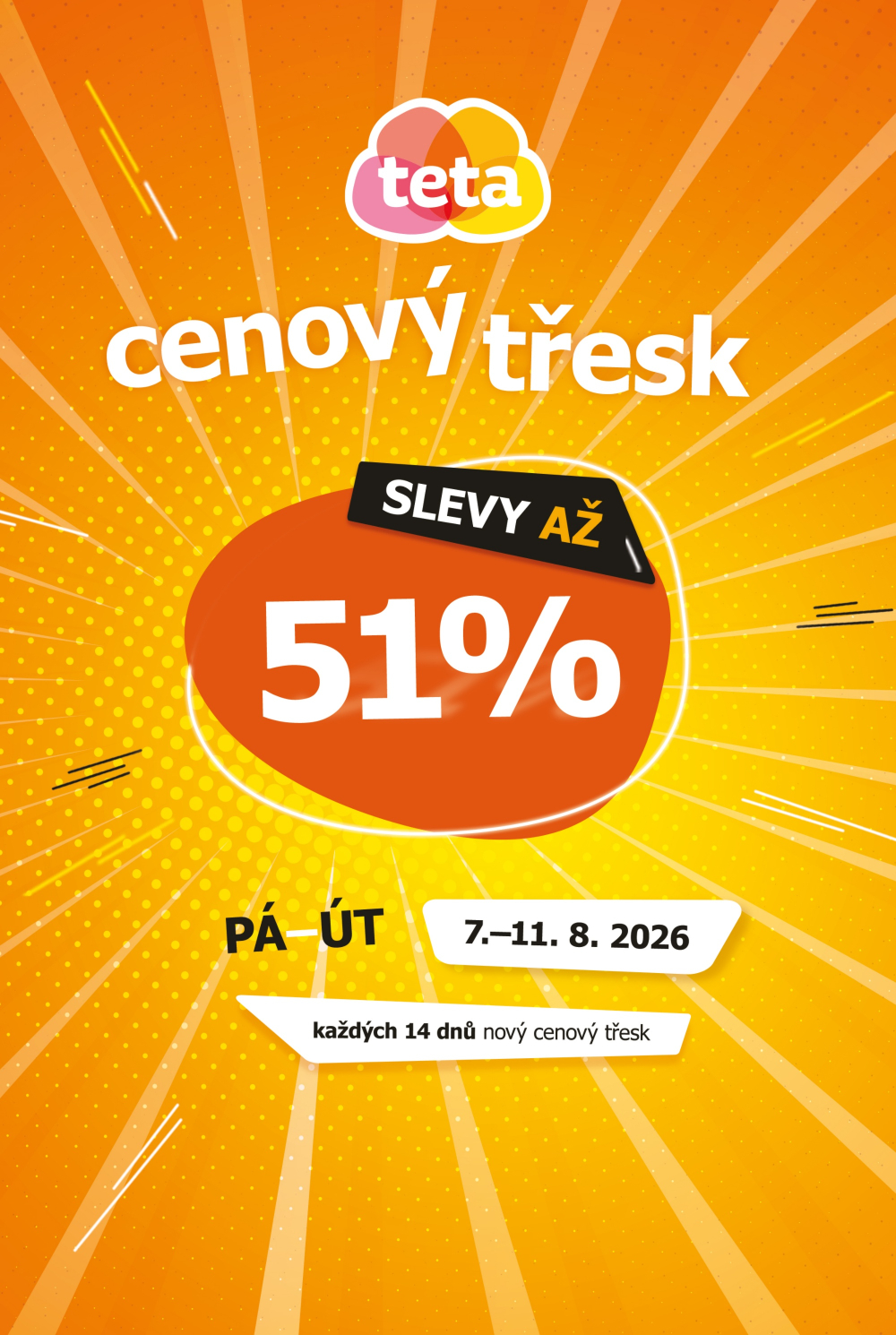 Leták Teta drogerie - Cenový třesk - strana 1