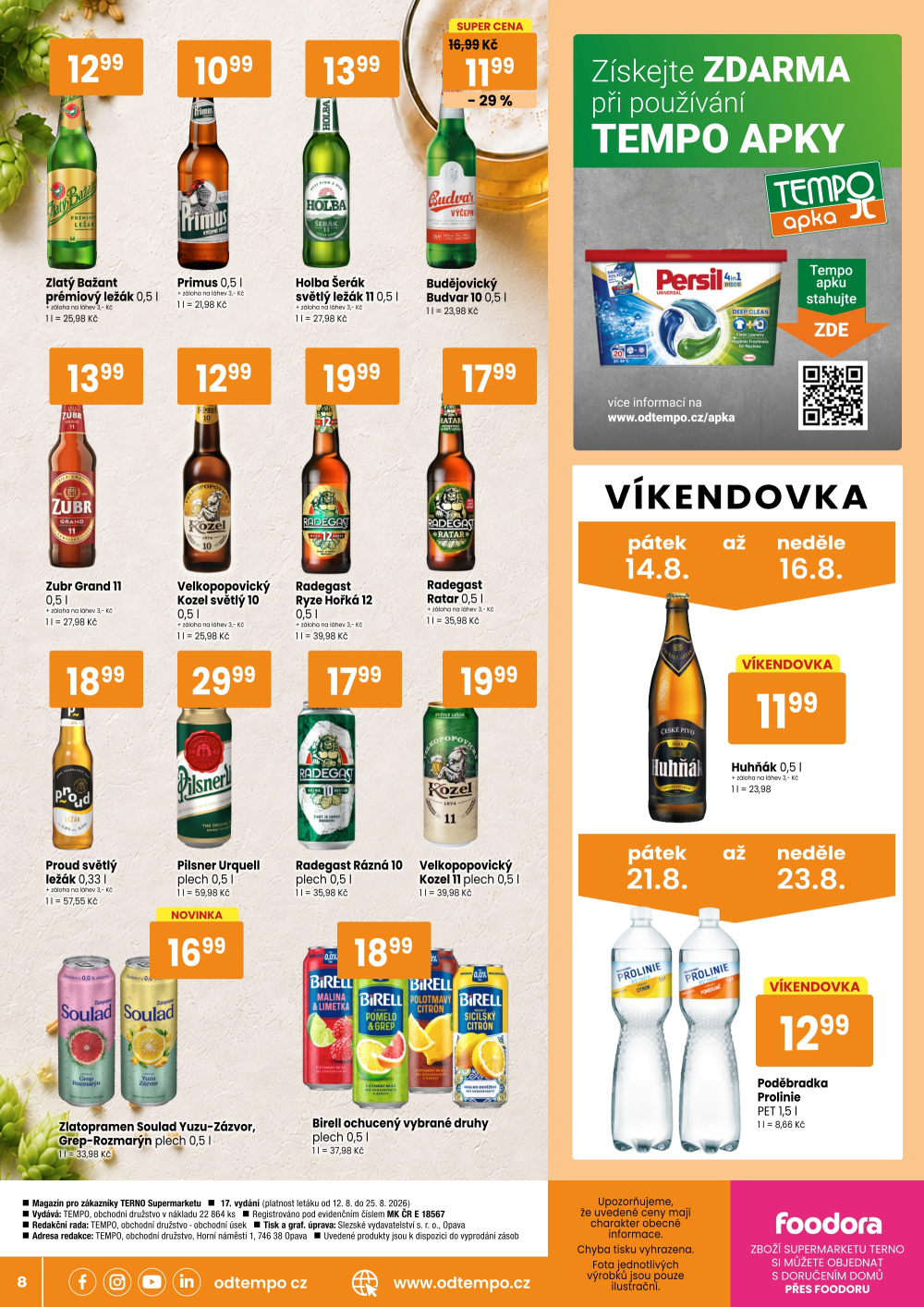 Leták TEMPO leták - Terno Opava - Jaktář - strana 8