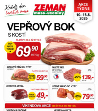 Akční leták ZEMAN maso - uzeniny 