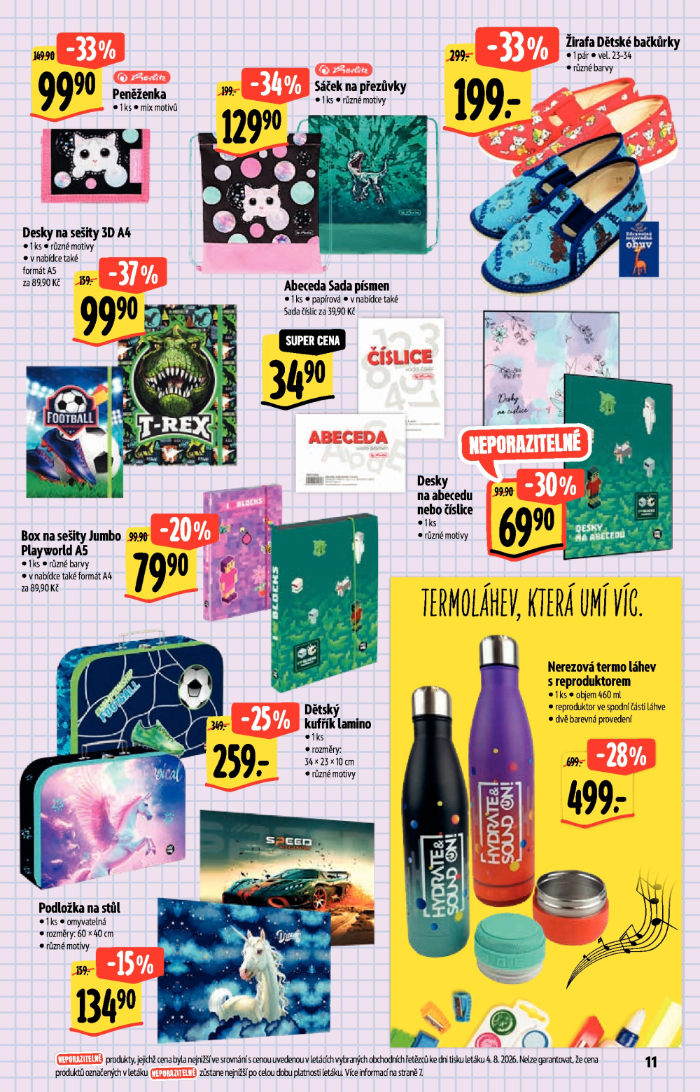 Leták Albert Hypermarket - Do školy - strana 11