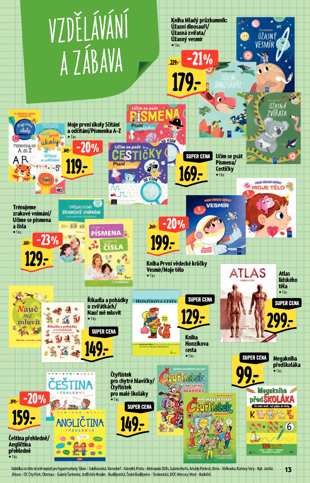 Leták Albert Hypermarket - Do školy - strana 13