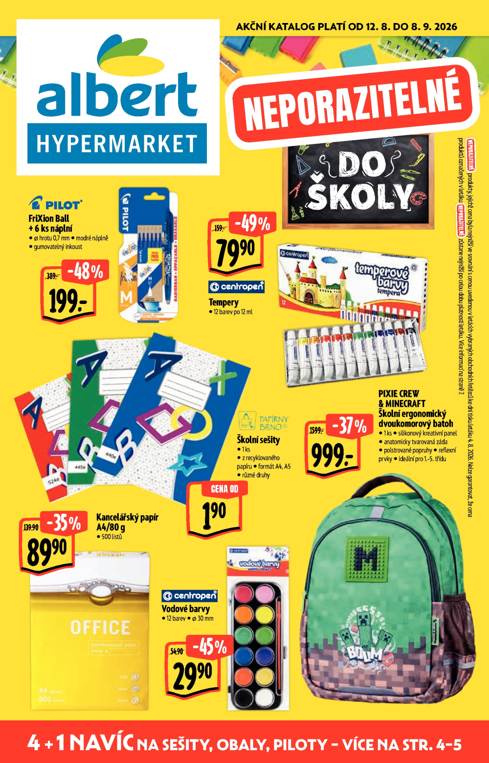 Leták Albert Hypermarket - Do školy - strana 1