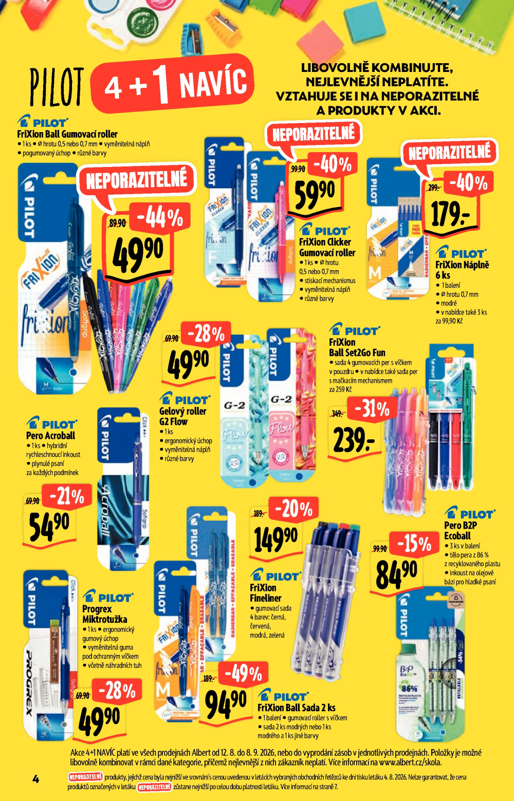 Leták Albert Hypermarket - Do školy - strana 4
