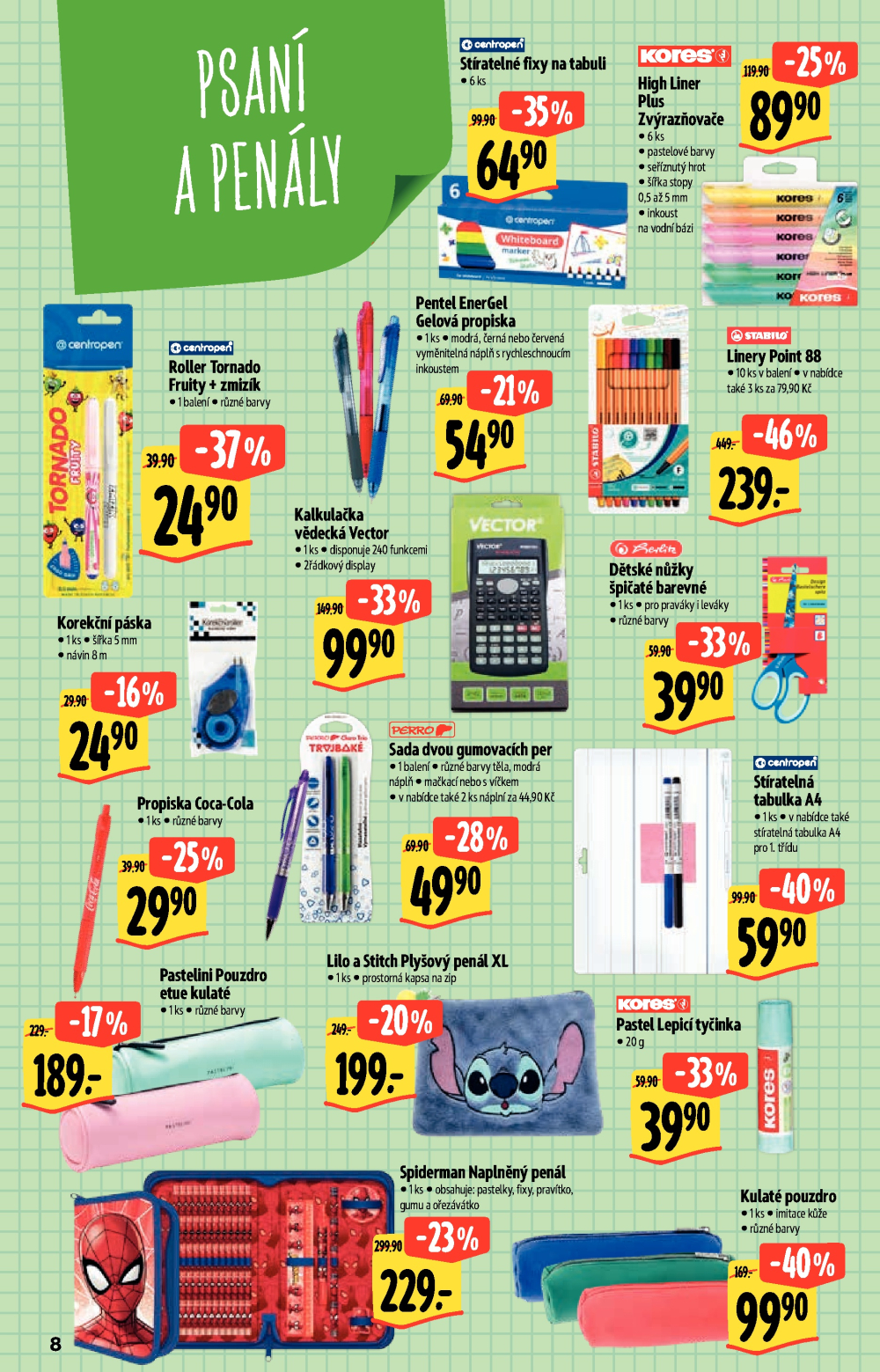Leták Albert Hypermarket - Do školy - strana 8