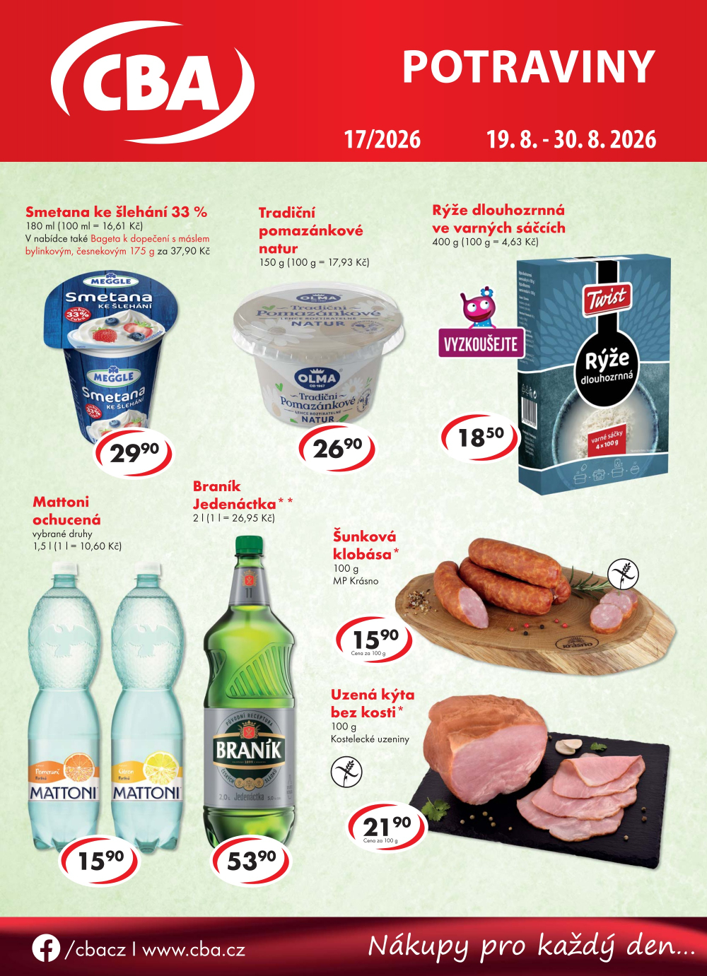 Leták CBA Potraviny leták - strana 1