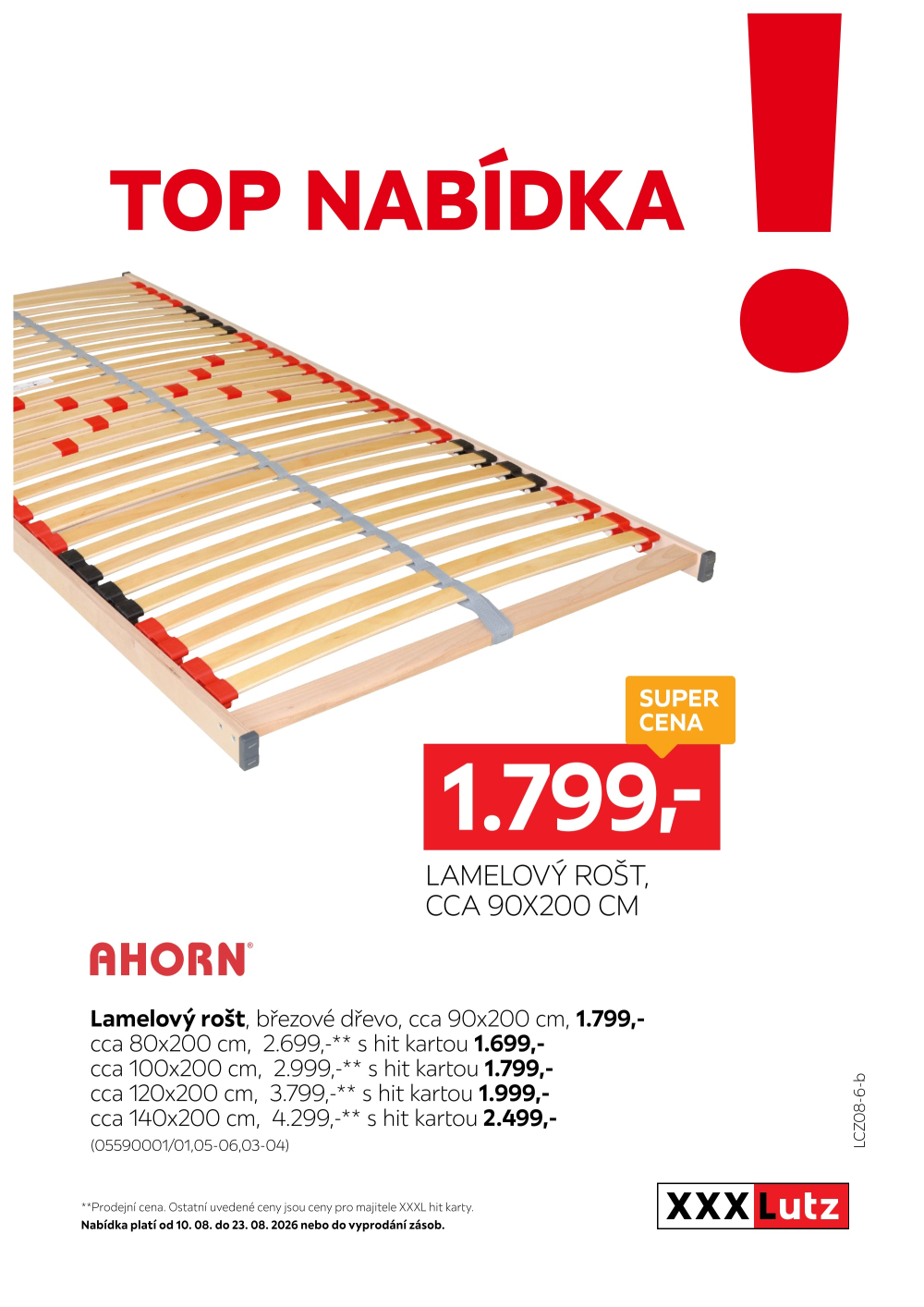Leták XXXLutz leták - TOP nabídka Lamelový rošt - strana 1
