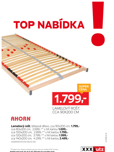 XXXLutz leták - TOP nabídka Lamelový rošt