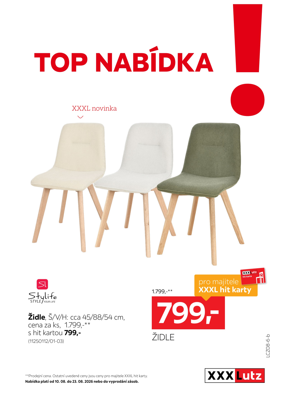 Leták XXXLutz leták - TOP nabídka Židle - strana 1