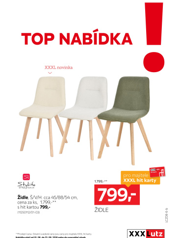XXXLutz leták - TOP nabídka Židle