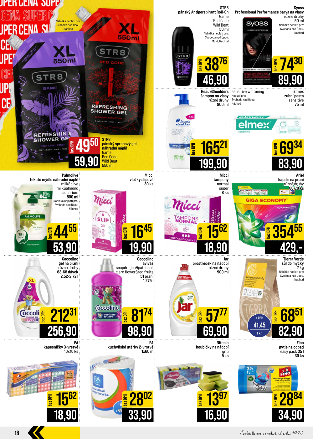 Leták JIP leták CC Cash & Carry - České Budějovice, Most, Náchod, Svoboda nad Úpou, Sušice - strana 18