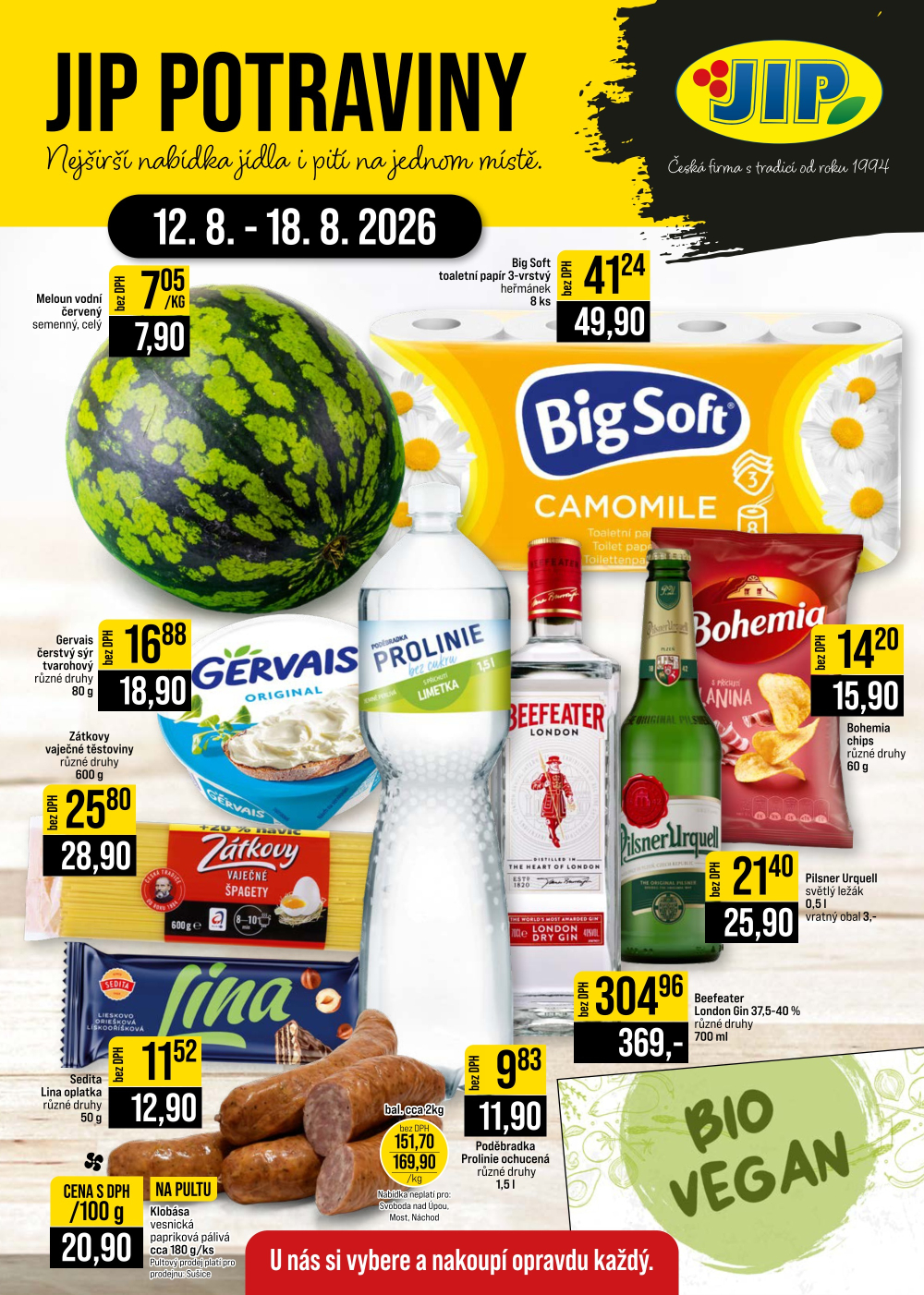 Leták JIP leták CC Cash & Carry - České Budějovice, Most, Náchod, Svoboda nad Úpou, Sušice - strana 1