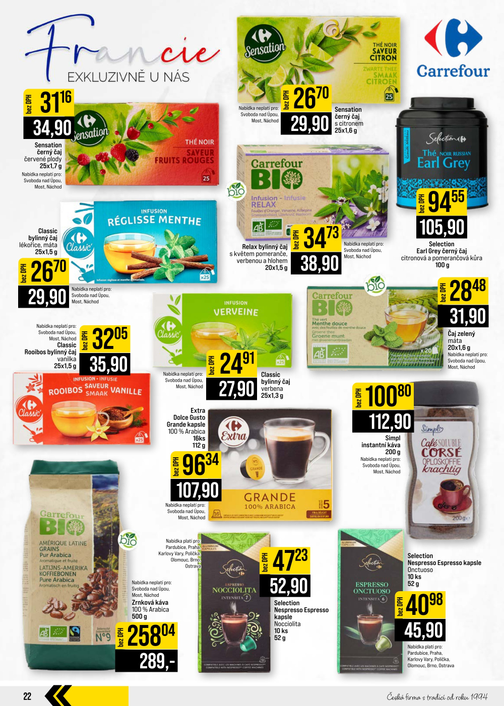 Leták JIP leták CC Cash & Carry - České Budějovice, Most, Náchod, Svoboda nad Úpou, Sušice - strana 22