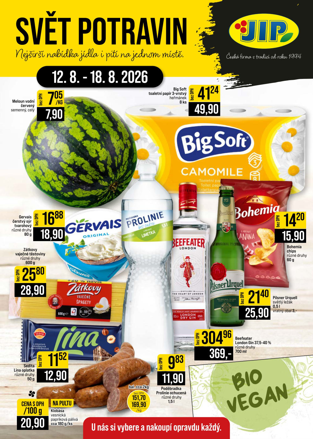 Leták JIP leták CC Cash & Carry - Brno, Ostrava, Praha, Polička, Olomouc, Karlovy Vary, Zlín, Jilemnice, Pardubice - strana 1